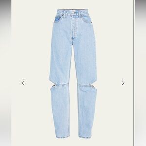 Still Here Cowgirl Straight Cut-Out Knee Jeans